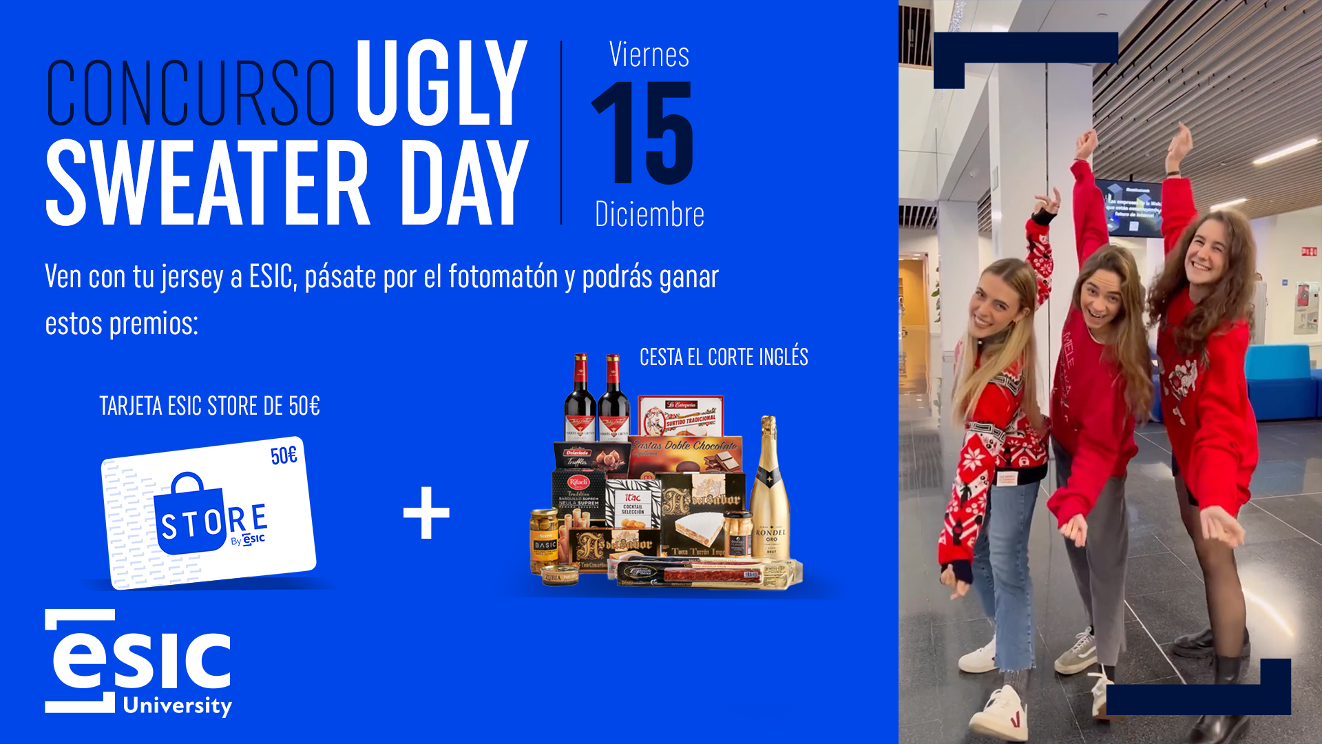 Ugly sweater day ESIC Valencia